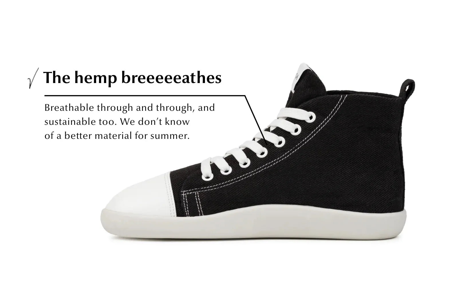 Ahinsa Street Hemp High-top Sneakers