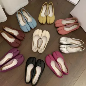 binfenxie  -  2024 Summer New Brand Split Toe Flats Shoes Women Brand Ballerina Soft Ladies Casual Laofer Shoes Moccasins Ladies Shoes Muje