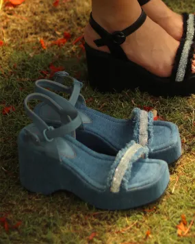 Blue Jeans on Beach Sandals