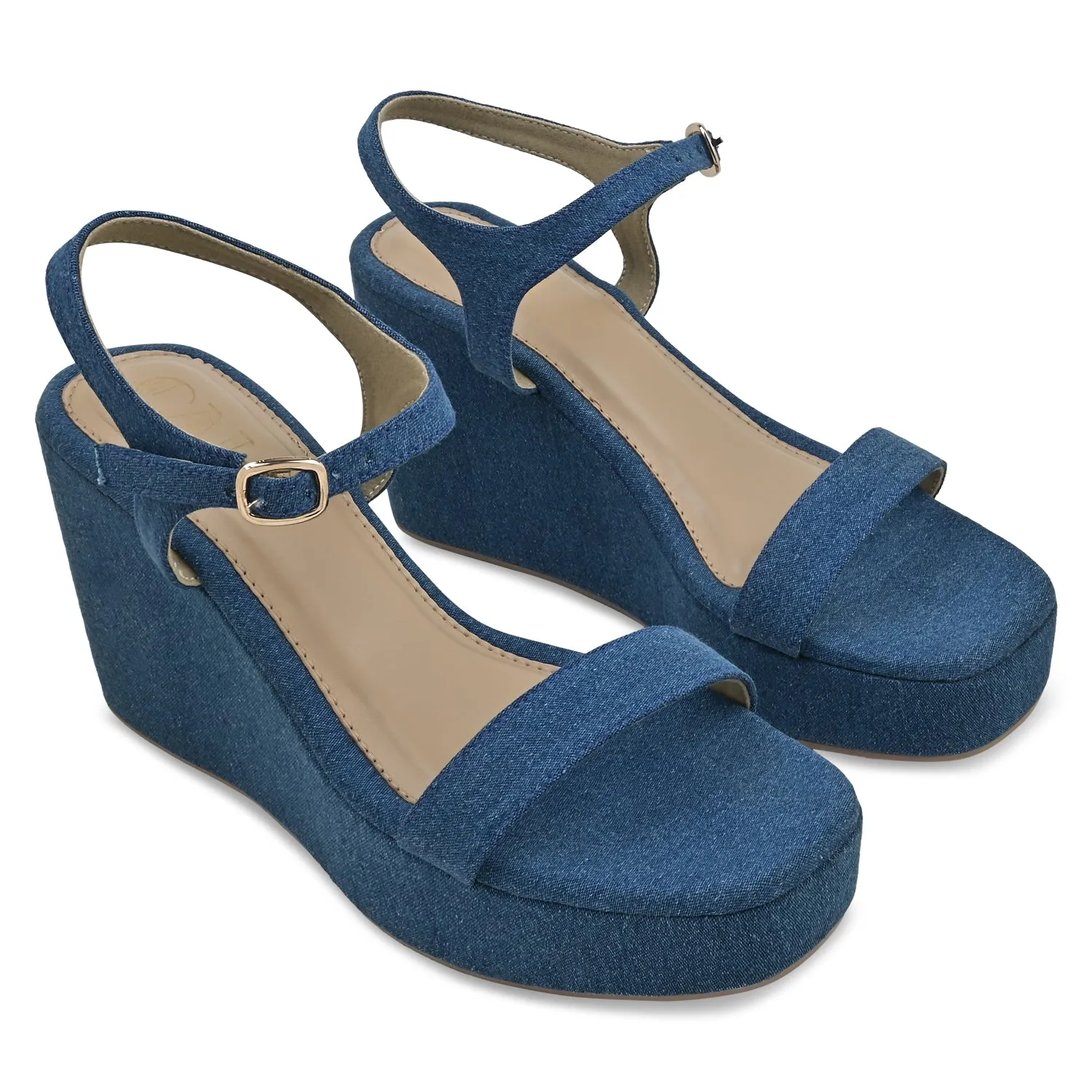 Classic Denim Wedges