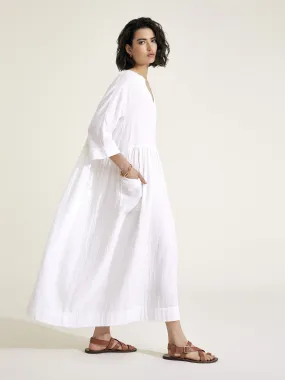 DAPHNE - White Cotton Dress