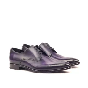 DapperFam Vero in Purple Men's Hand-Painted Patina Derby