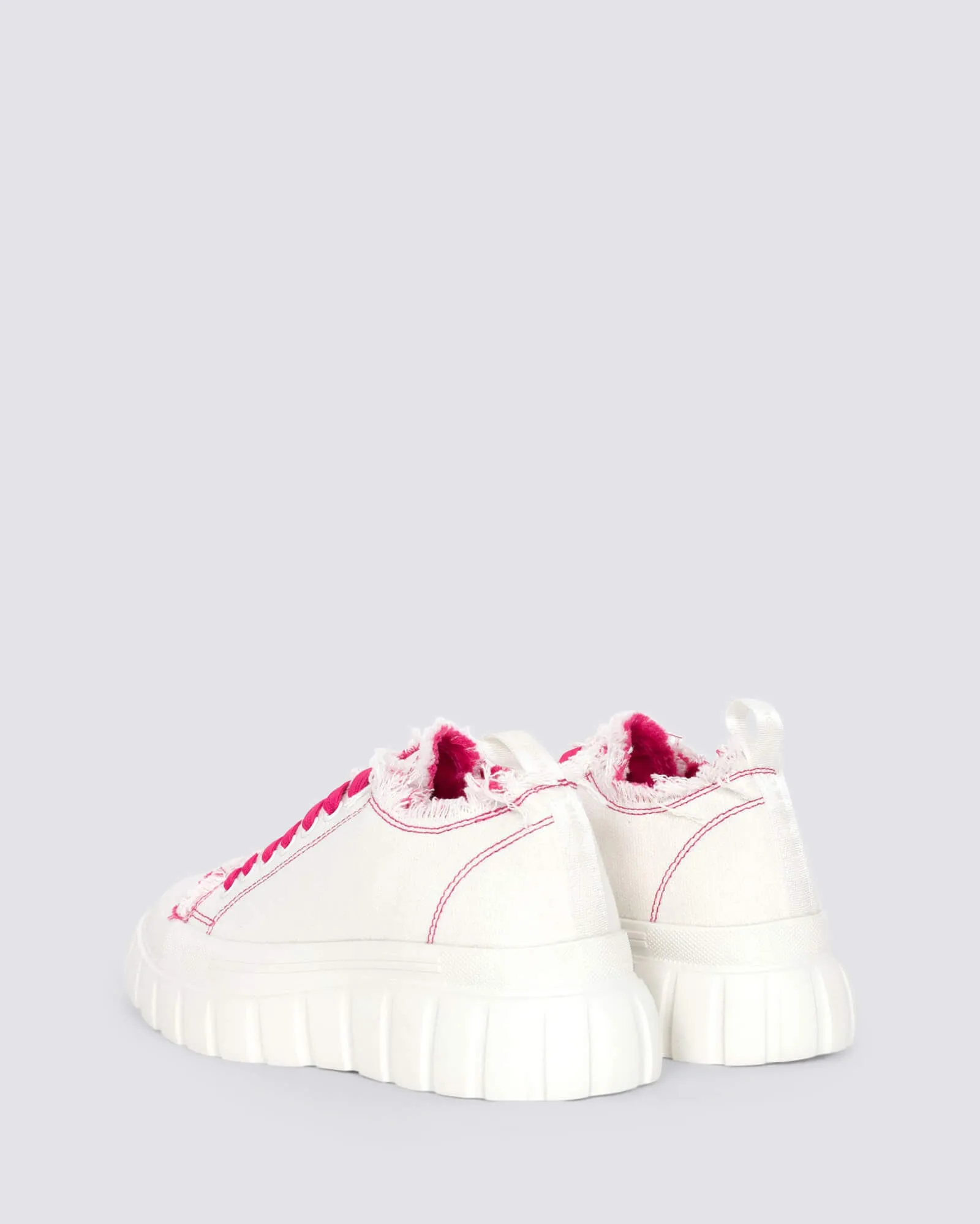 DG9004 PLATFORM SNEAKERS BIANCO/FUXIA