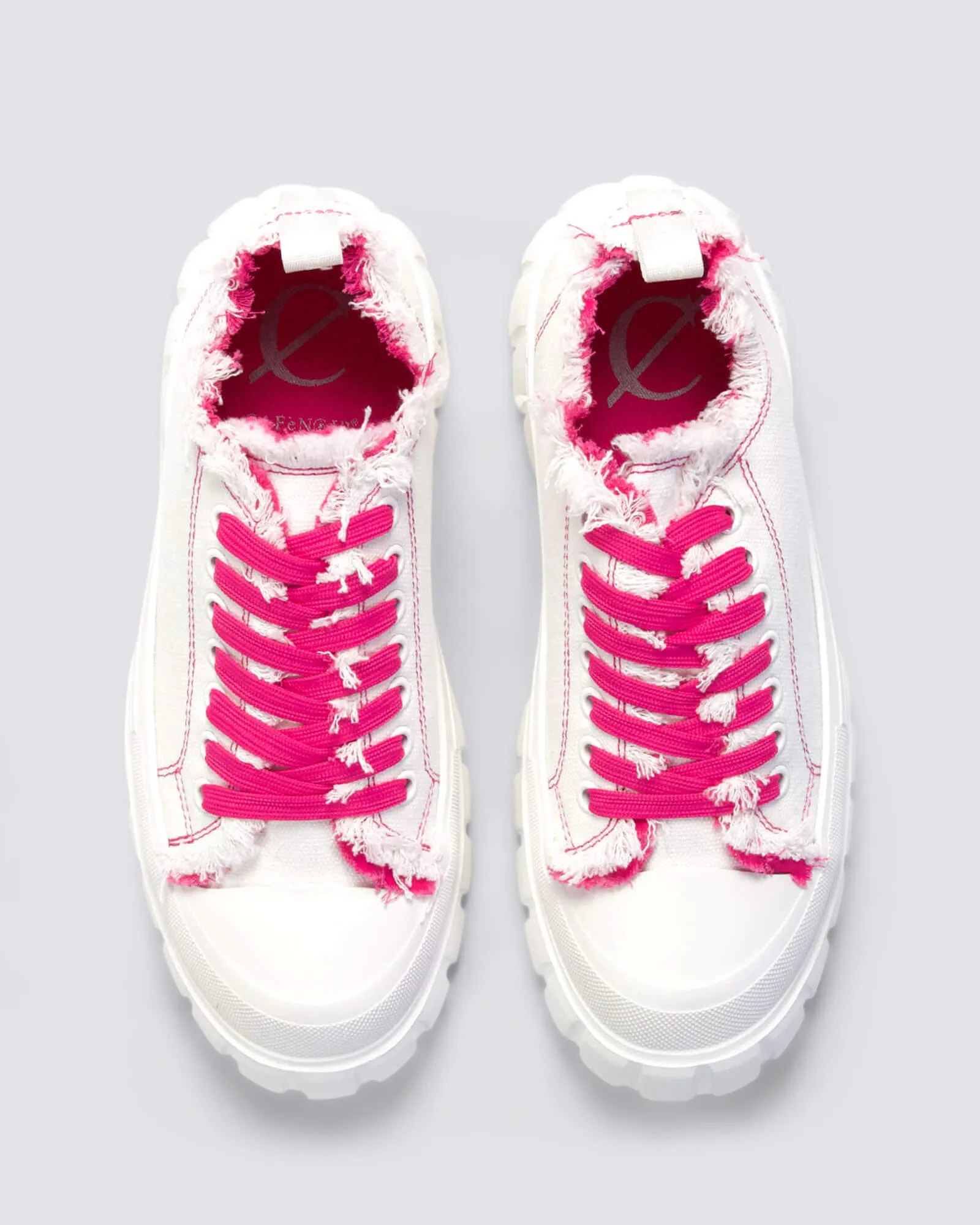 DG9004 PLATFORM SNEAKERS BIANCO/FUXIA