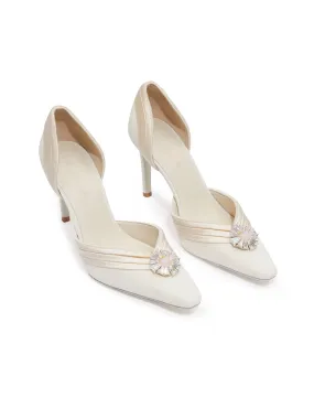 Diana Diamond Heels (White) (Final Sale)
