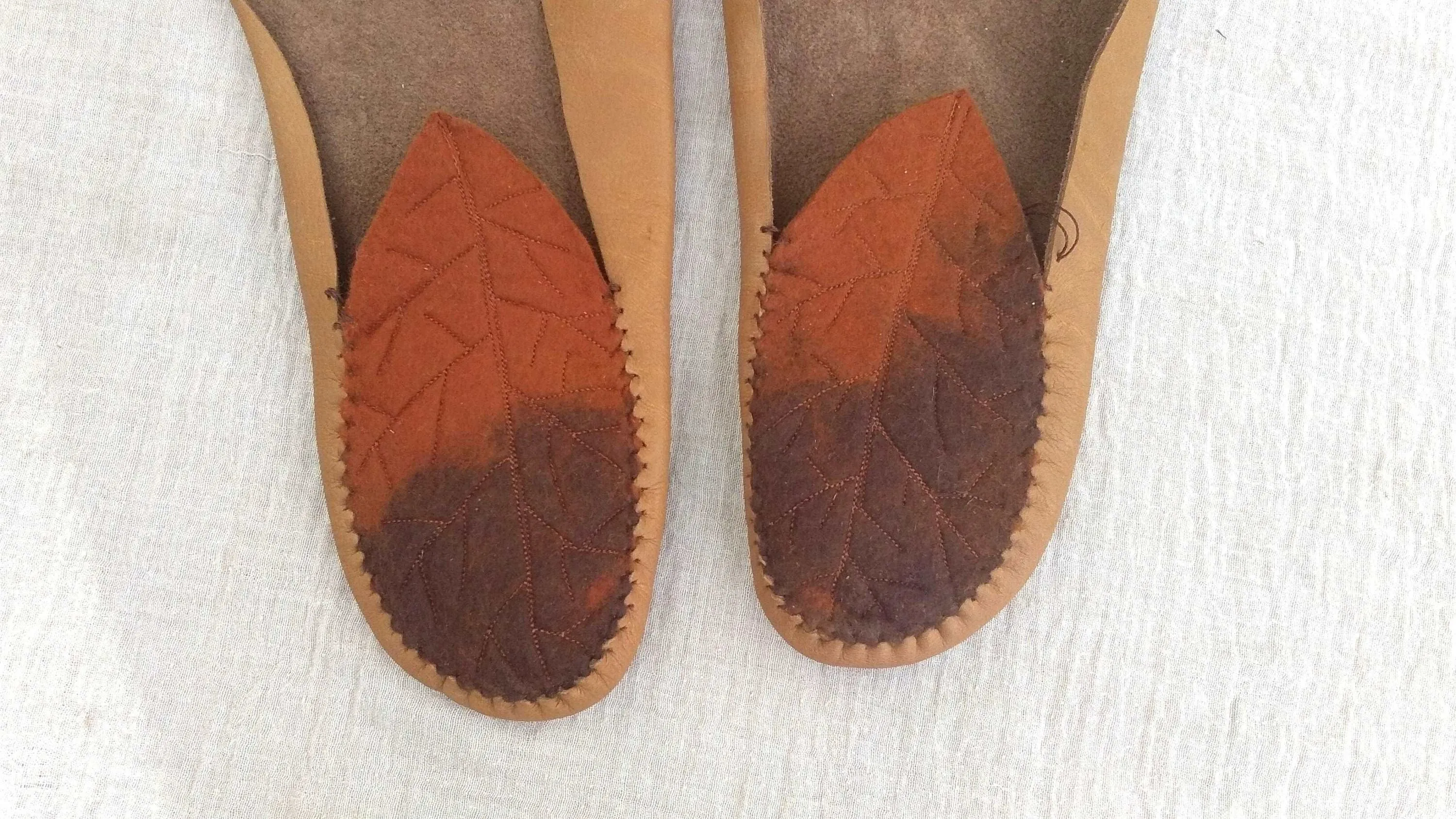 Felt & Leather / Handmade Custom-fitted Moccasins