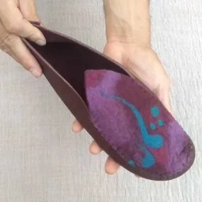 Felt and Leather Handmade Custom-fitted Moccasins