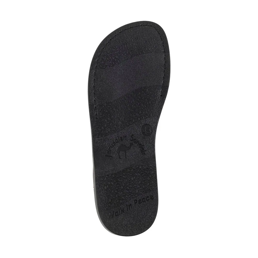 Jesse - Leather Woven Strap Sandal | Brown
