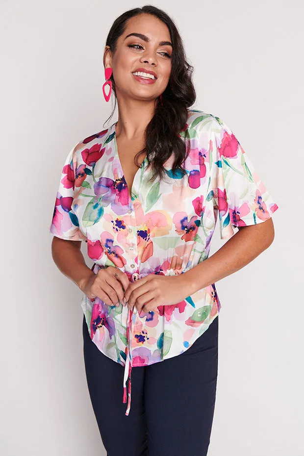 Just Jaz Whimsy Flower Top