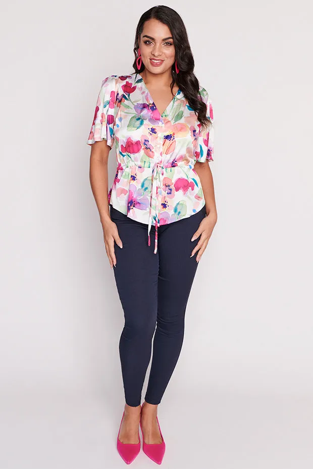 Just Jaz Whimsy Flower Top