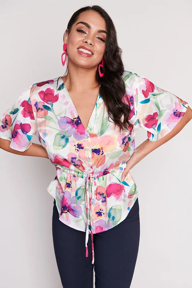 Just Jaz Whimsy Flower Top