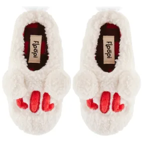 Kids "Lil" Fuzzy Faux Sherpa Clog Slipper w/ Buffalo plaid lining