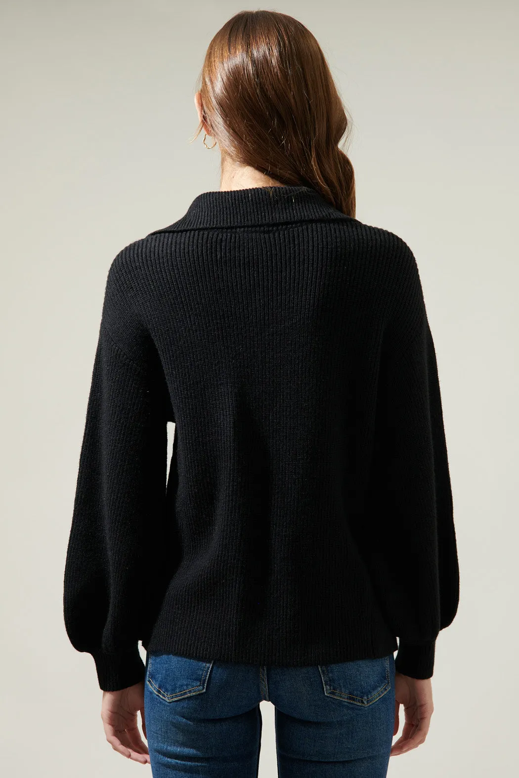 Kray Kiss Ribbed Mock Neck Sweater
