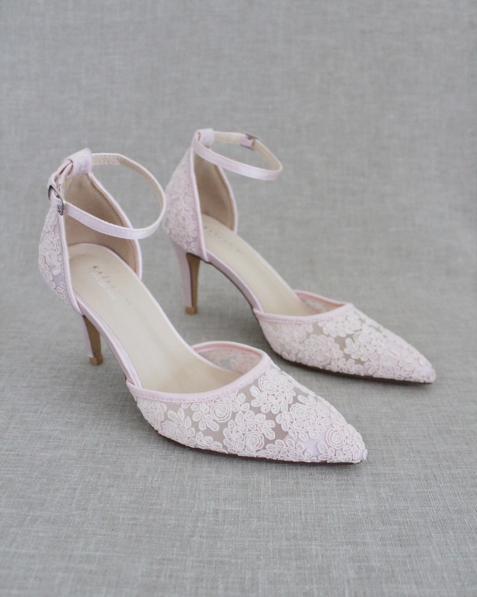 Lace Heels Wedding Shoes