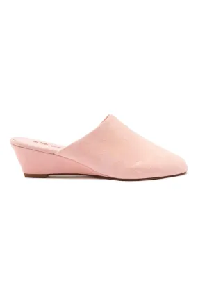 Larroude Venice Wedge In Tulip Sakura Printed Suede