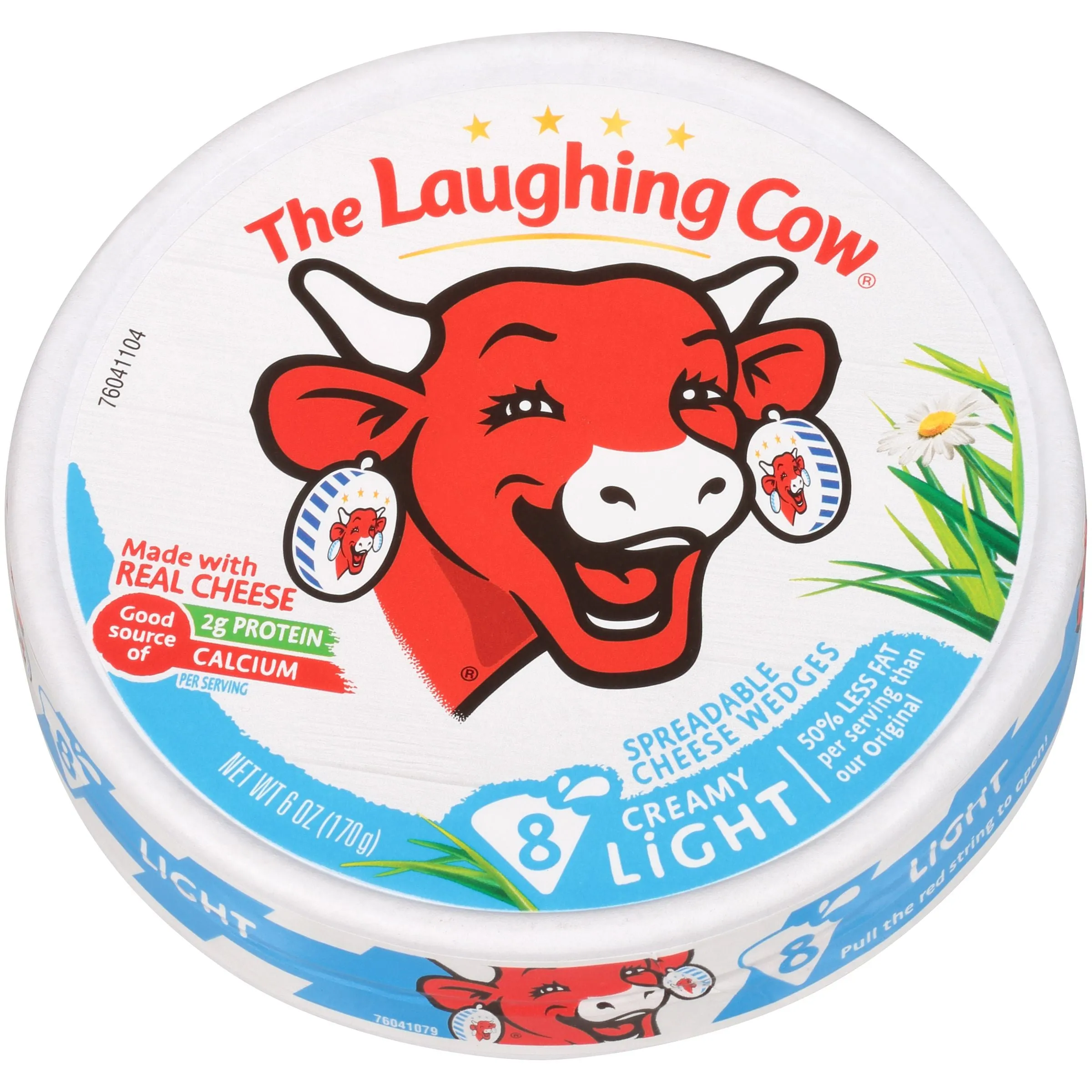Laughing Cow Spreadable Cheese Wedges Light, 8 pieces, 6 oz