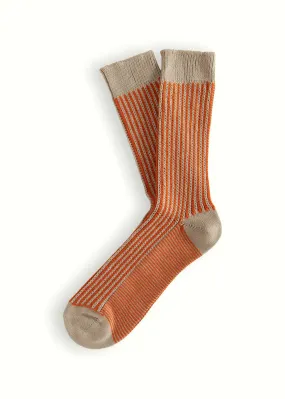 LINK COLLECTION Vertical Orange Socks
