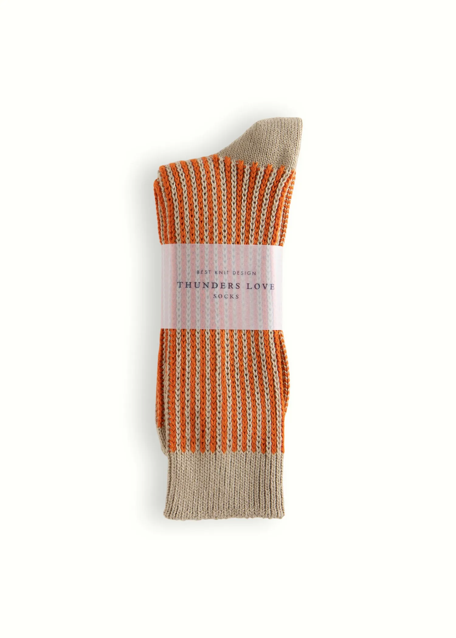 LINK COLLECTION Vertical Orange Socks