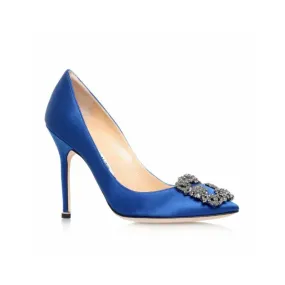 Manolo Blahnik Satin Hangisi Pumps 105