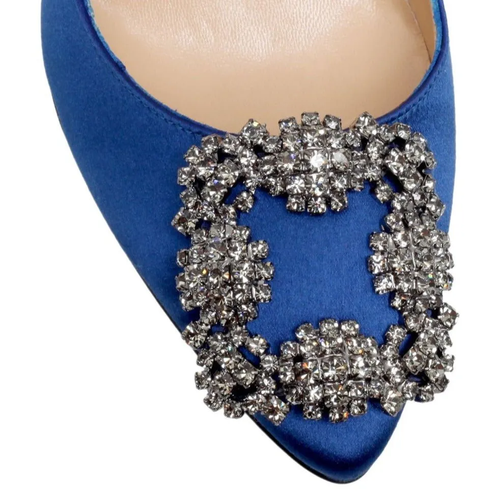 Manolo Blahnik Satin Hangisi Pumps 105