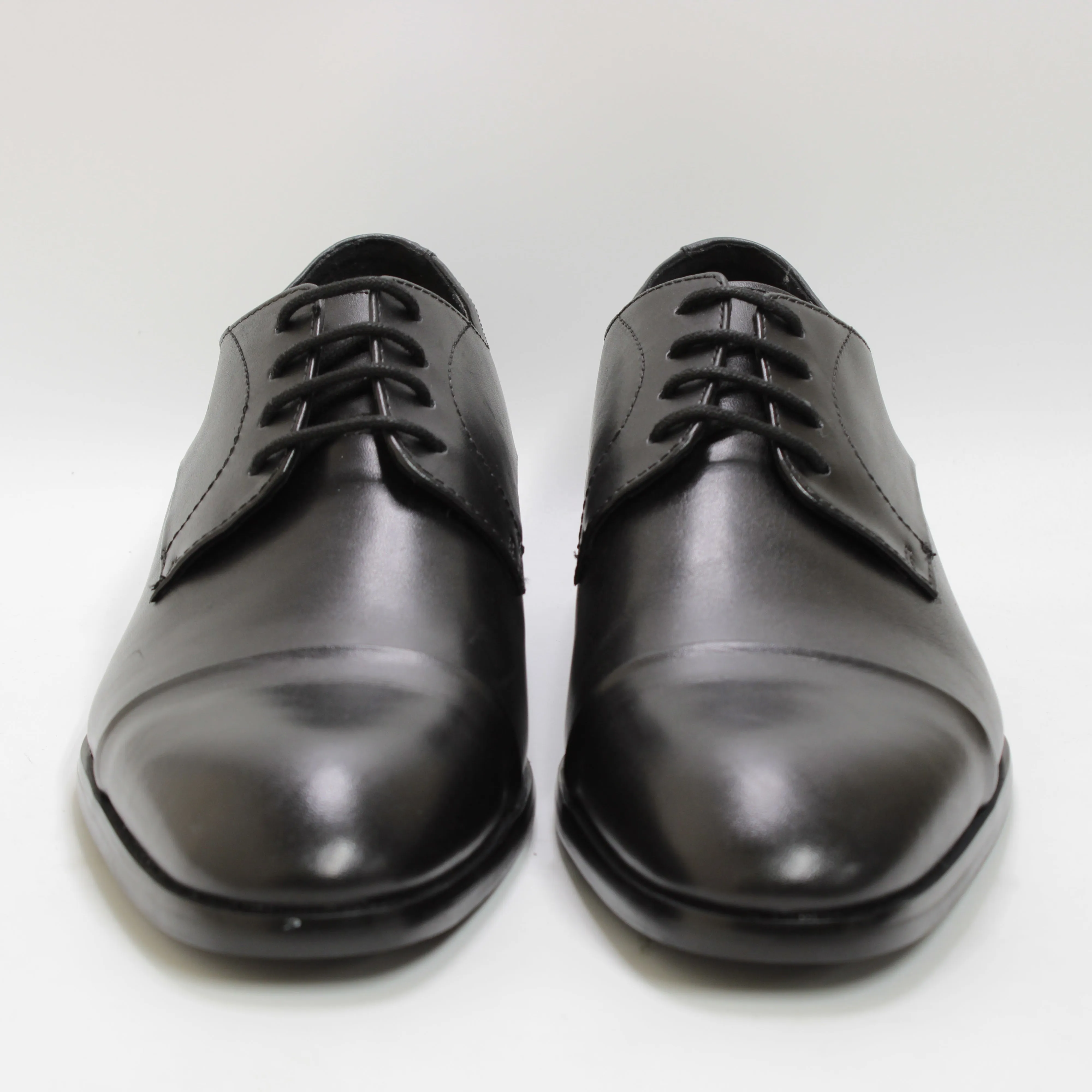 Mens Office Marlow Toe Cap Derby Black Leather
