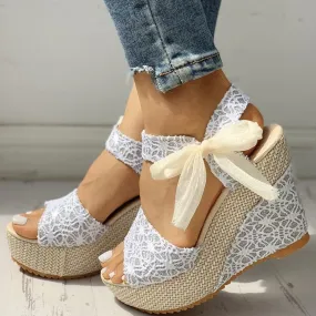 Mindy Hot Lace Wedges