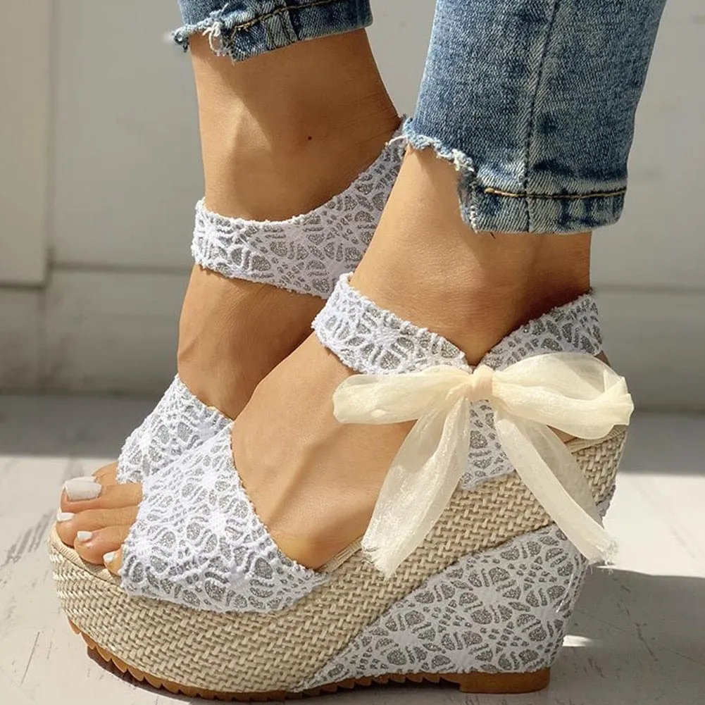 Mindy Hot Lace Wedges