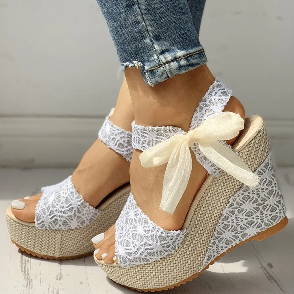 Mindy Hot Lace Wedges