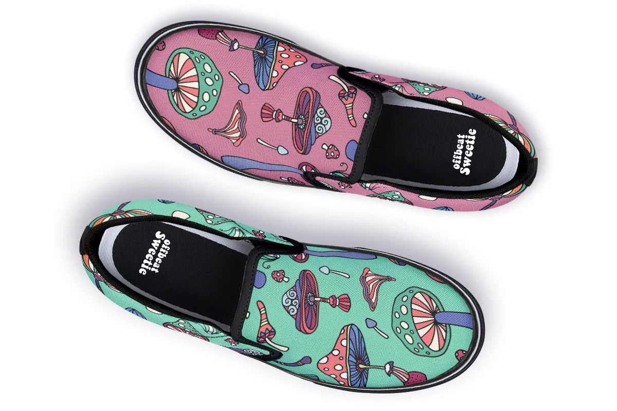 Mismatched Mushrooms Slip Ons