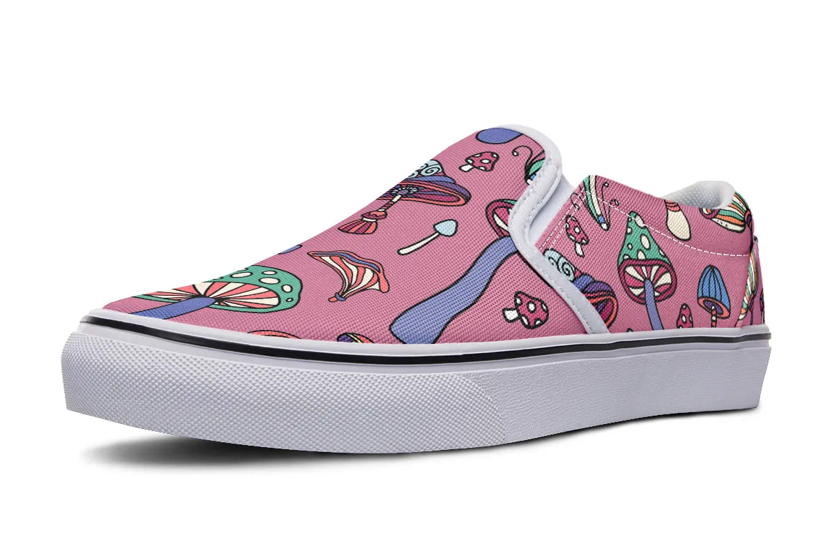 Mismatched Mushrooms Slip Ons