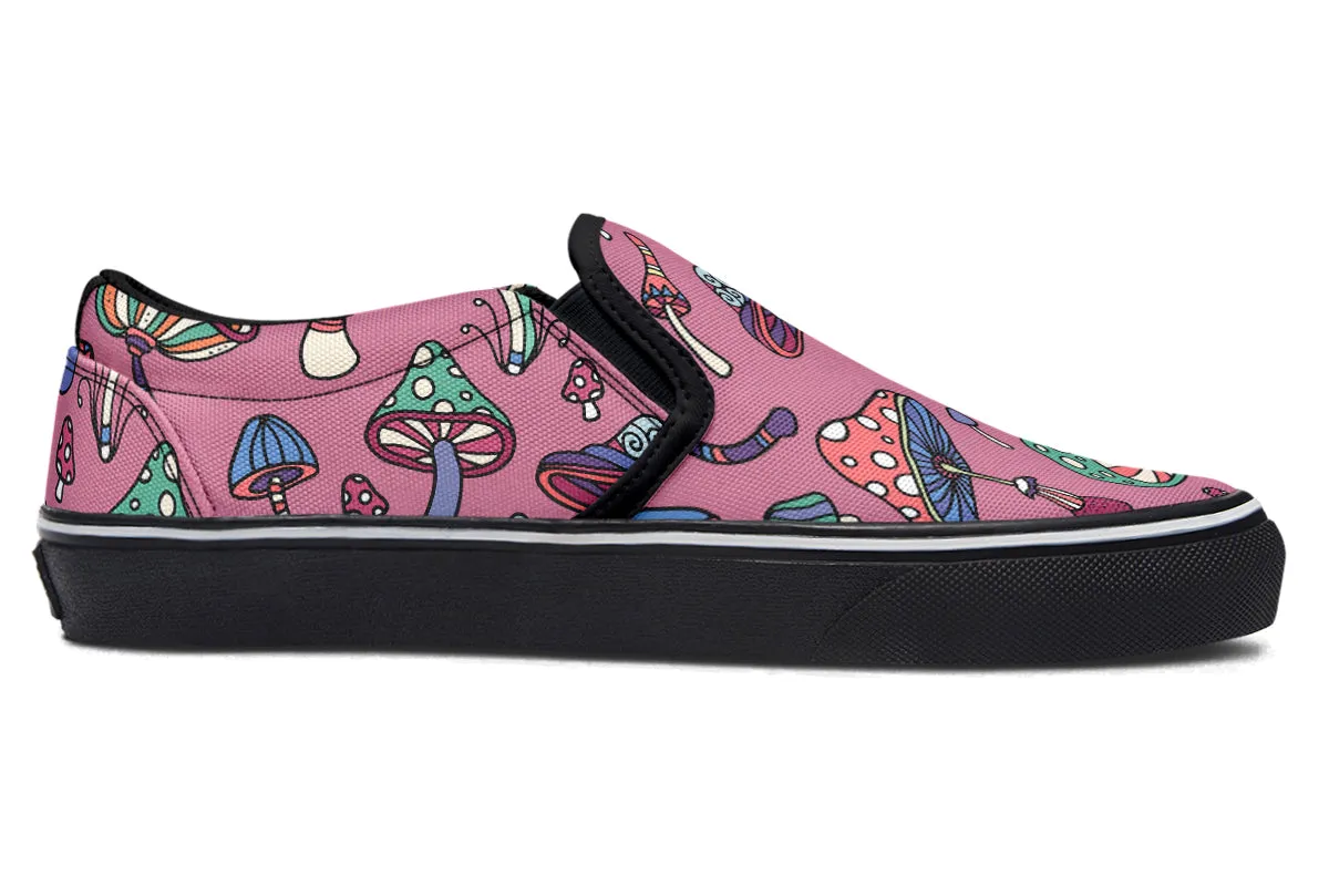 Mismatched Mushrooms Slip Ons