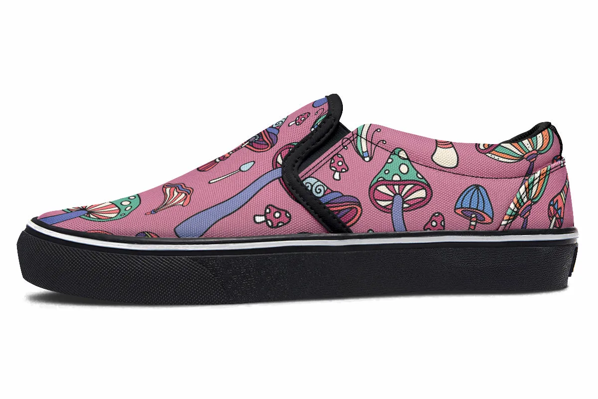 Mismatched Mushrooms Slip Ons