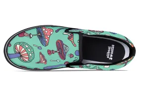 Mismatched Mushrooms Slip Ons