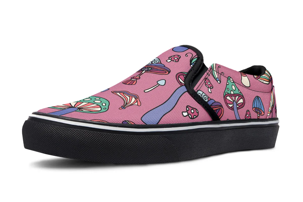 Mismatched Mushrooms Slip Ons