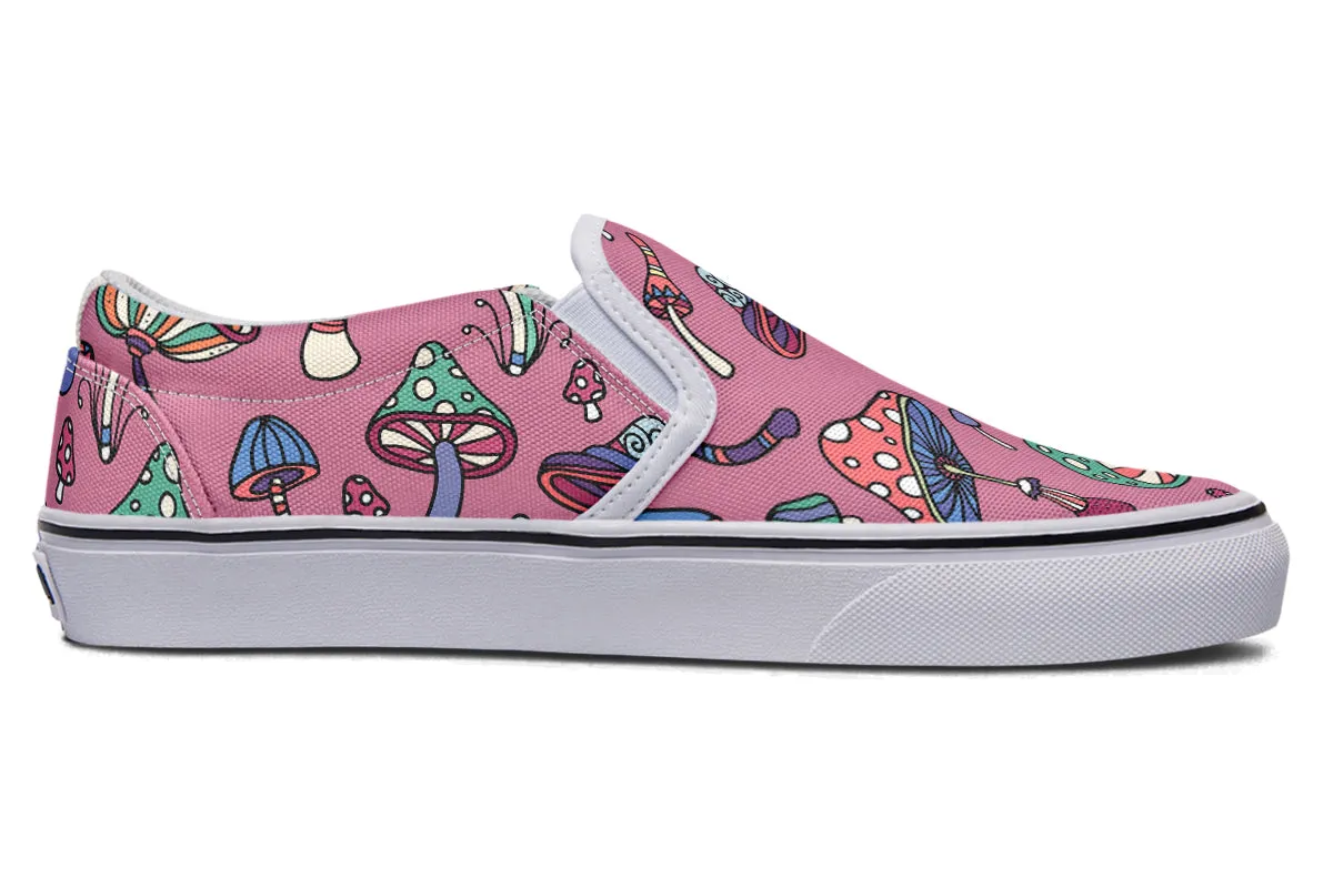 Mismatched Mushrooms Slip Ons