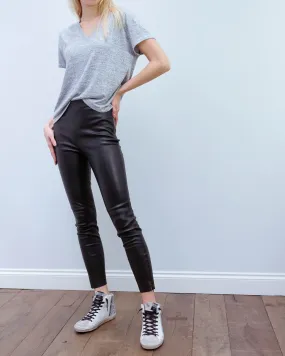 MM Arcadia leather trouser in black