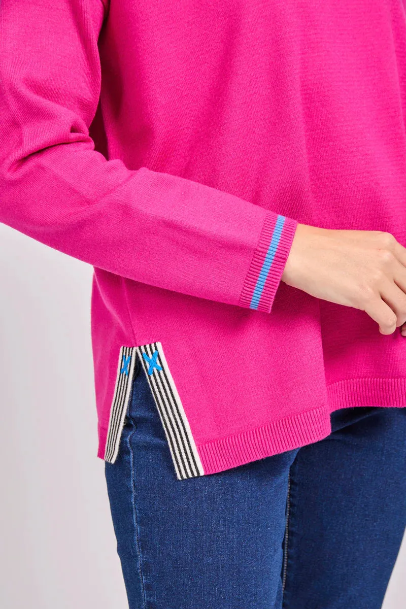Mudflower 514 Jumper with Stripe Inserts