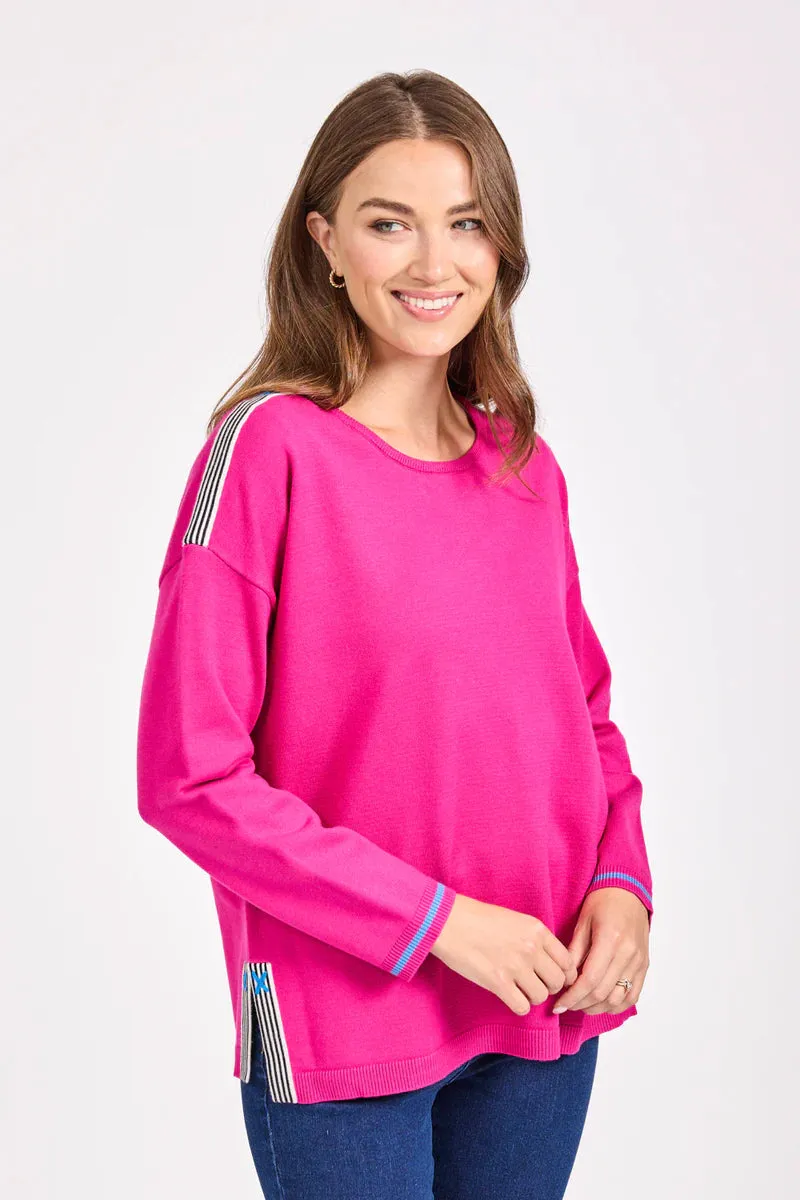 Mudflower 514 Jumper with Stripe Inserts