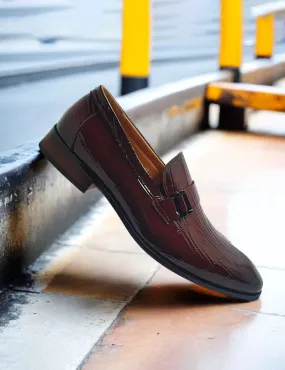 Patent Maroon  | Formal Shoes for men's