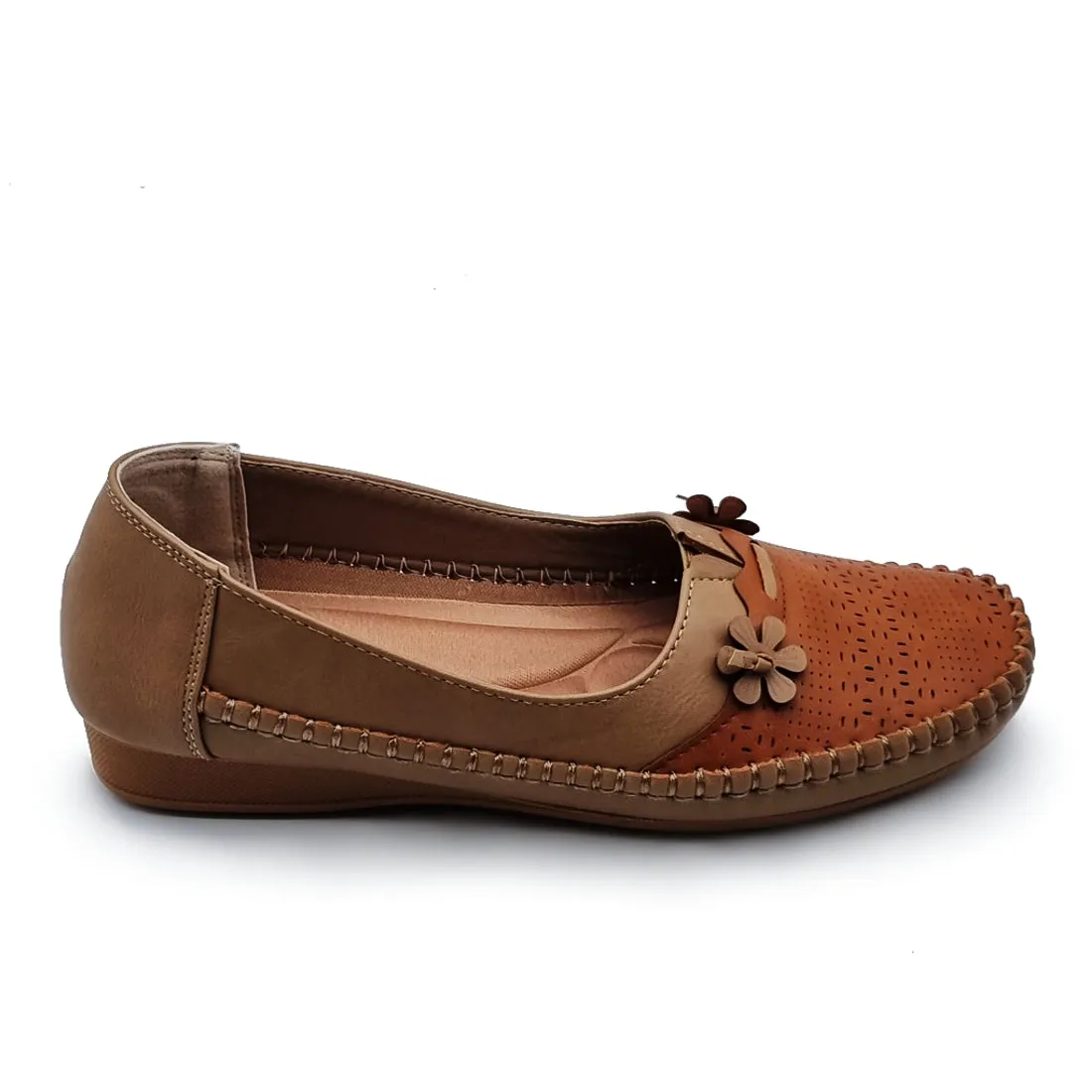 Perforated Flower Detail Loafers Shoes
