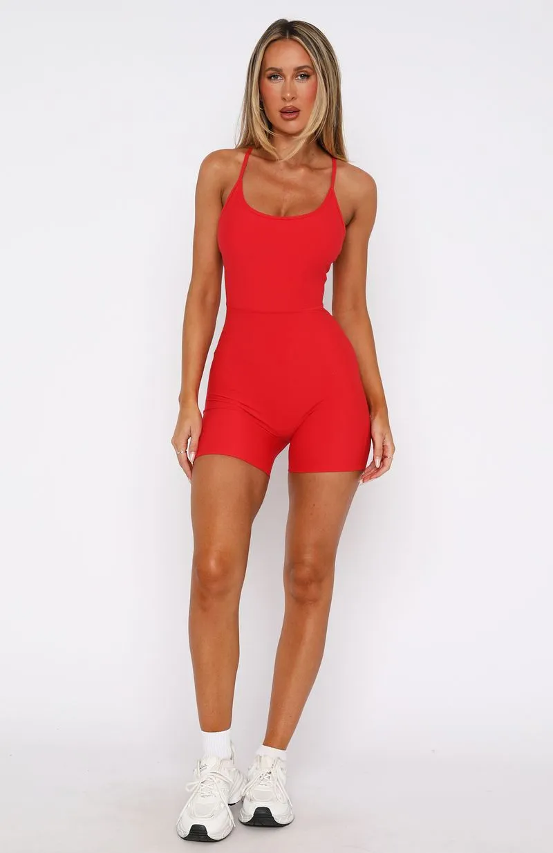 Power To You Playsuit Red