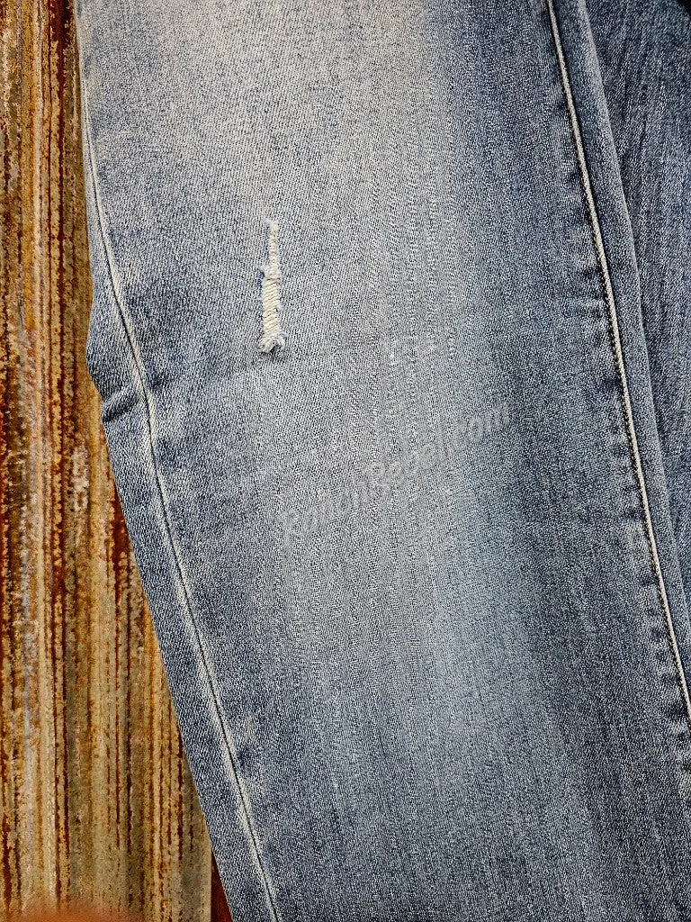 Risen High Rise Wide Cuff Ankle Jeans in Medium Wash #5911