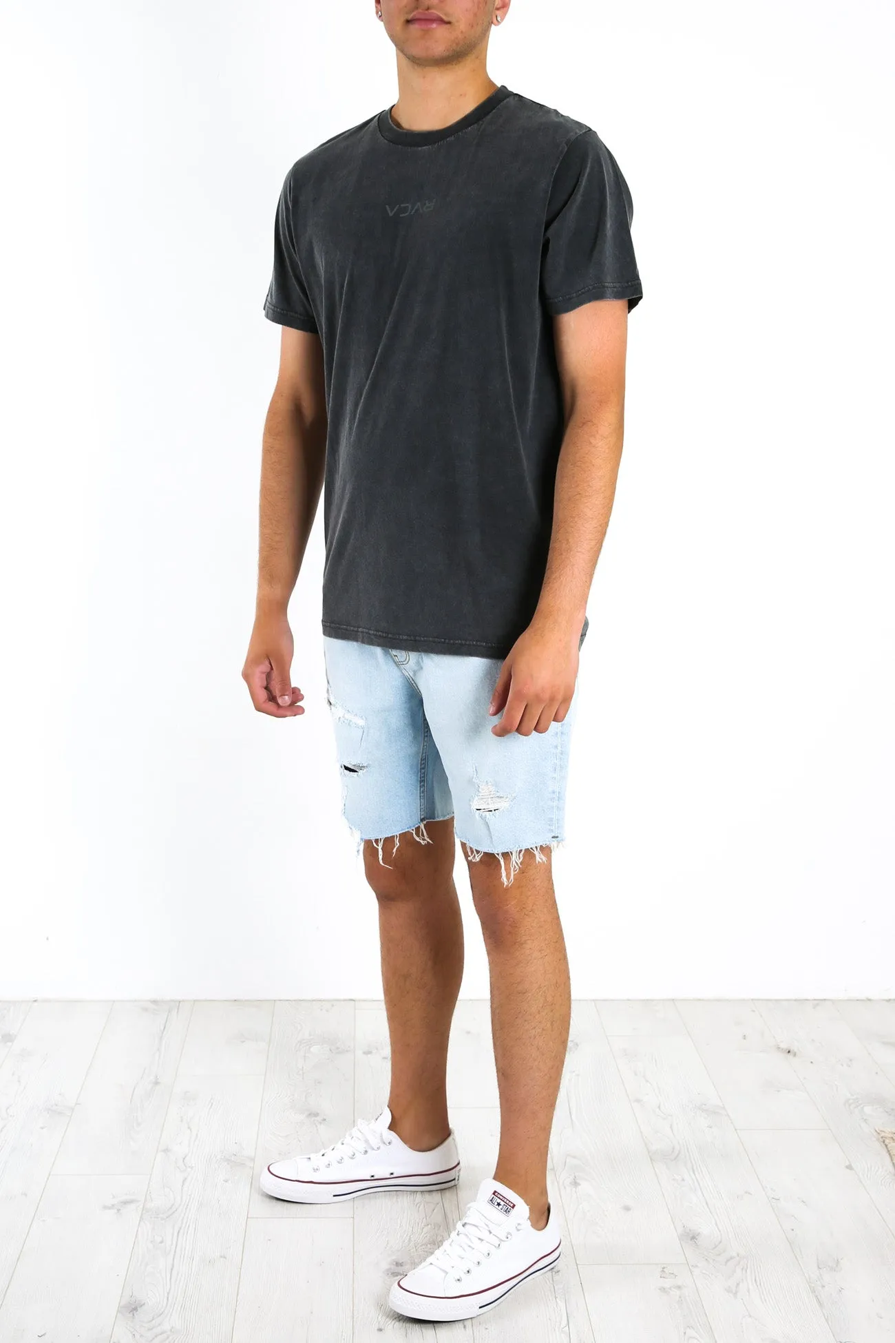 RVCA Mini Flipped Short Sleeve Tee Black Acid