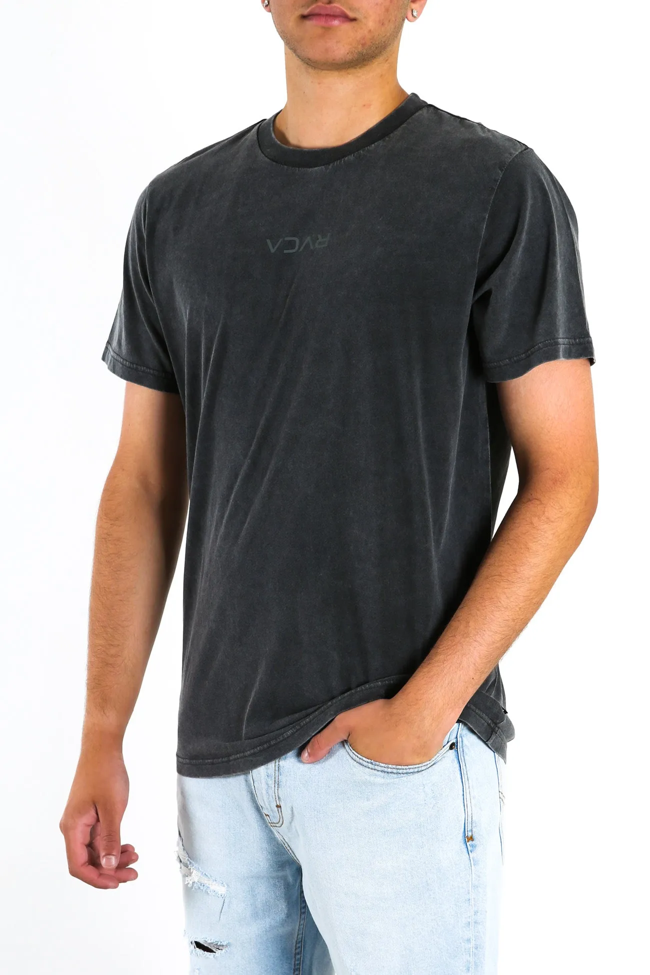 RVCA Mini Flipped Short Sleeve Tee Black Acid
