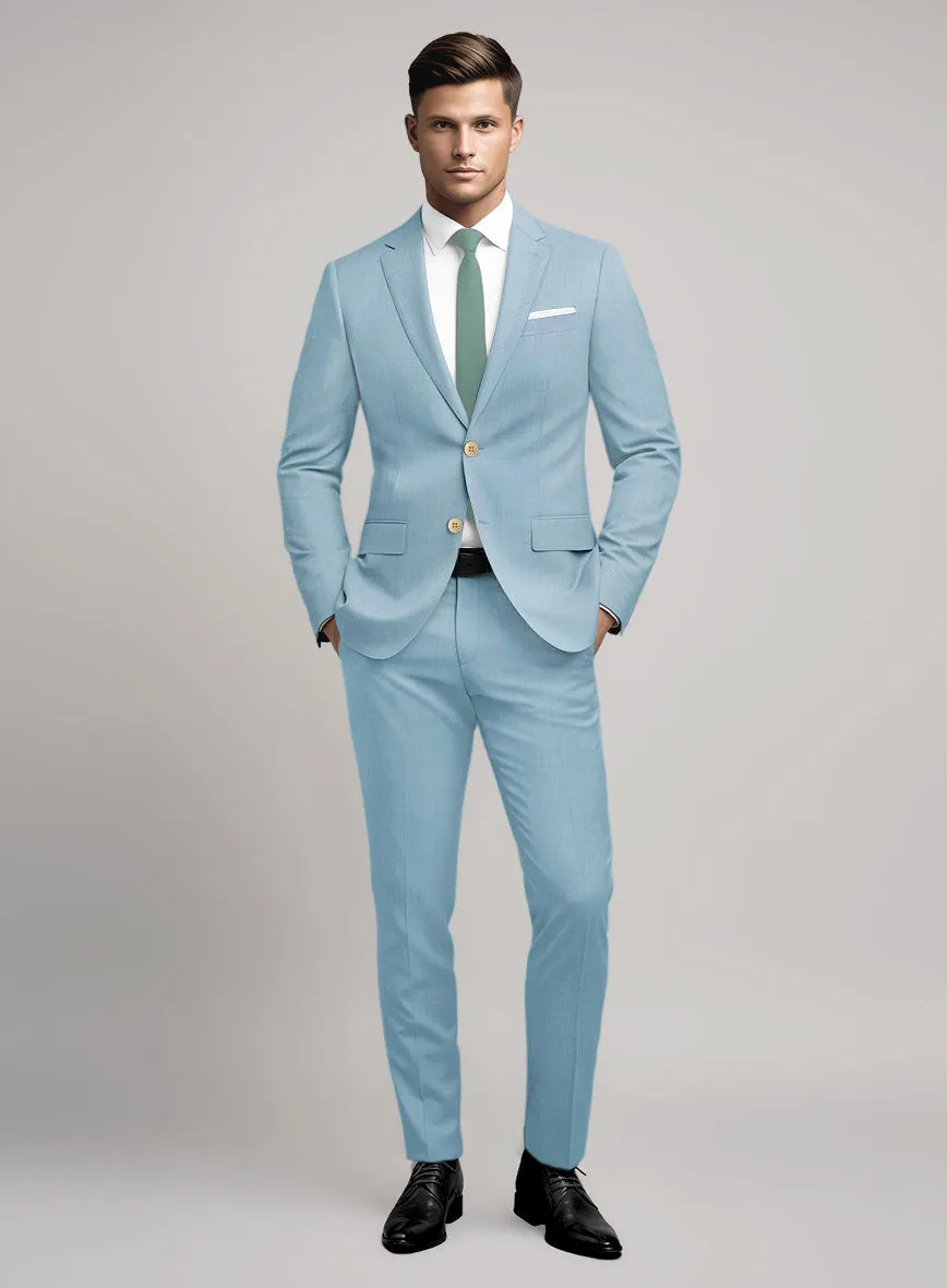 Scabal Sky Blue Wool Suit