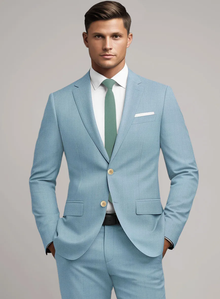 Scabal Sky Blue Wool Suit