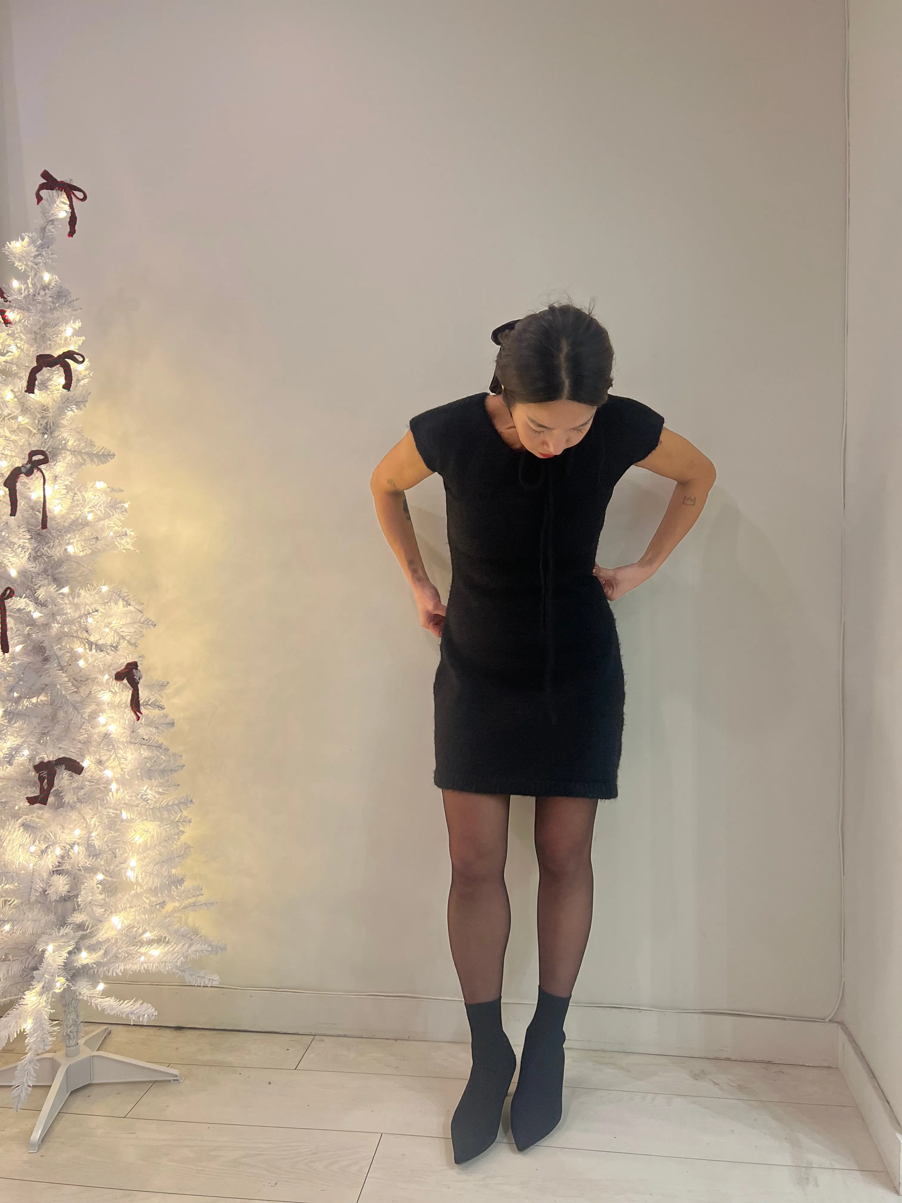 SIWIG Fuzzy mini dress