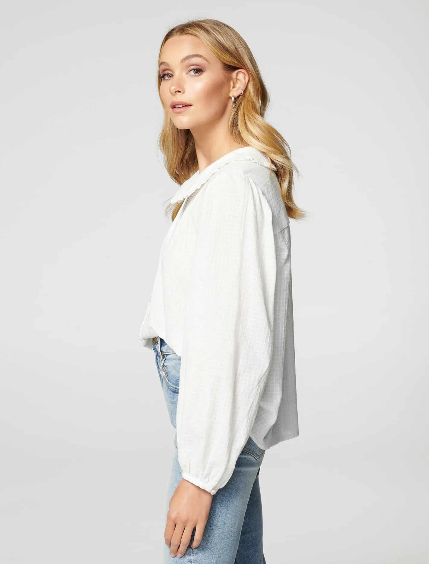 Suzzie Pintuck Collar Blouse