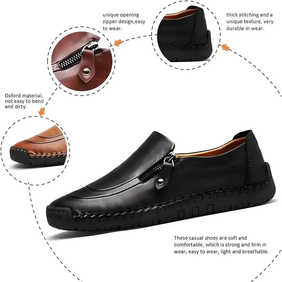 Synthetic Slip on Black Formal Shoes for Men