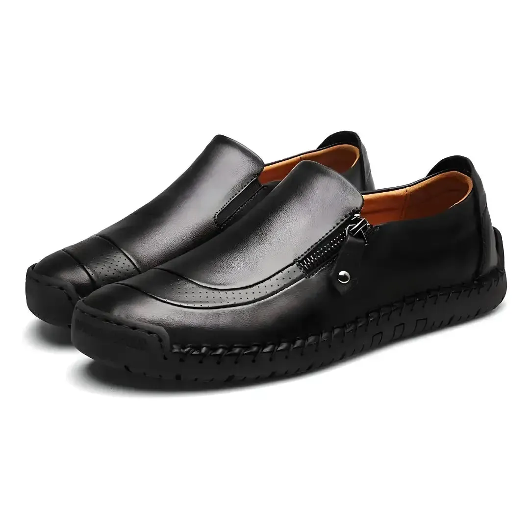 Synthetic Slip on Black Formal Shoes for Men